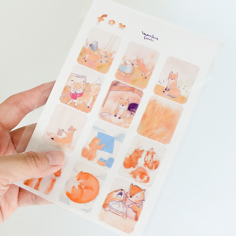 Fox sticker sheet