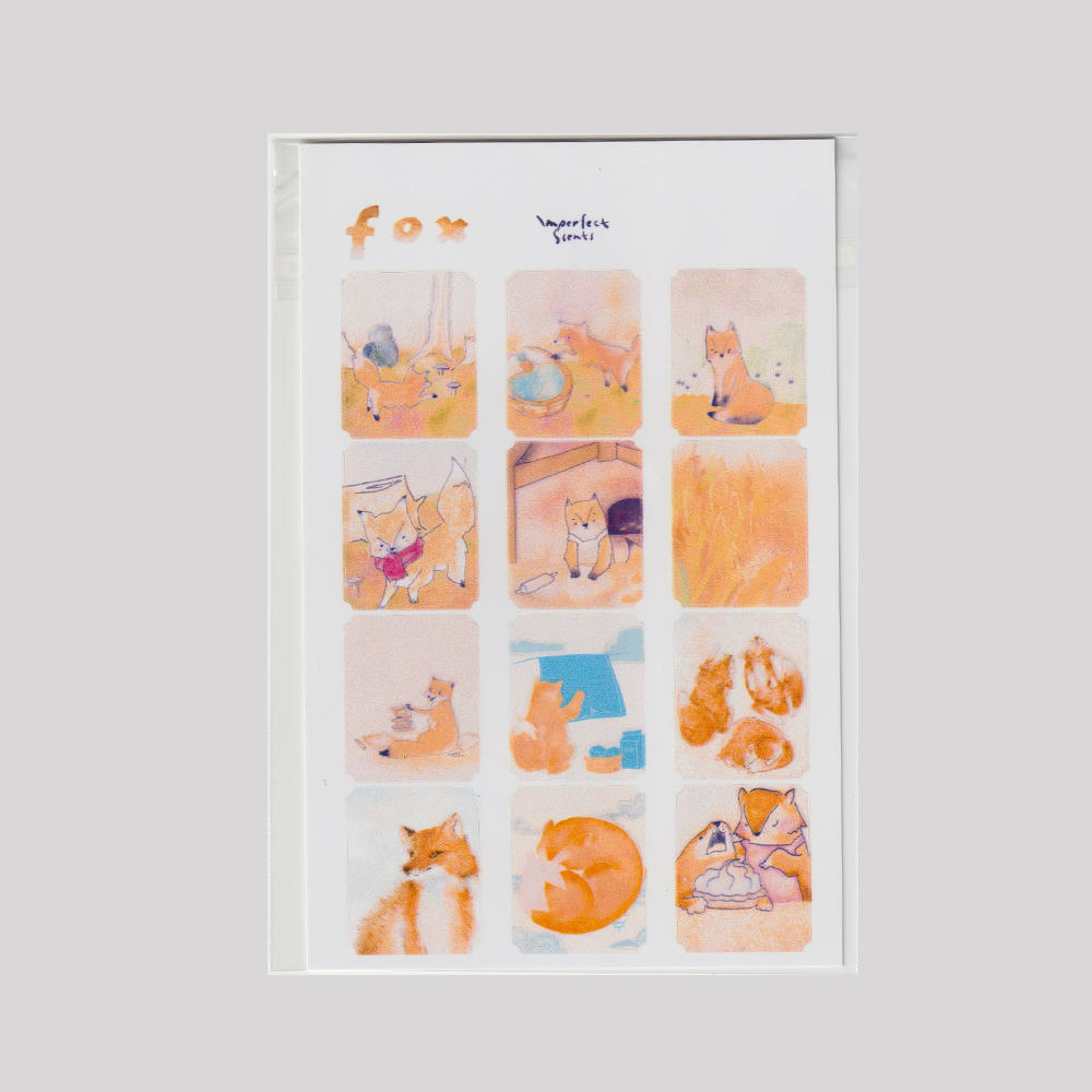 Fox sticker sheet