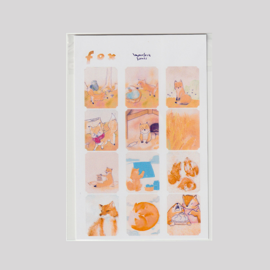 Fox sticker sheet